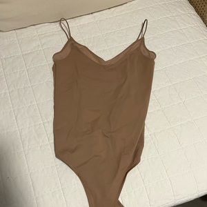 Abercrombie & Fitch bodysuit with sheer detail at top